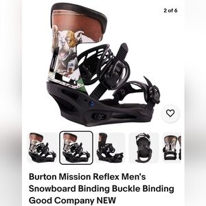 Burton Mission Reflex Men's Snowboard Bindings L NEW with hardware